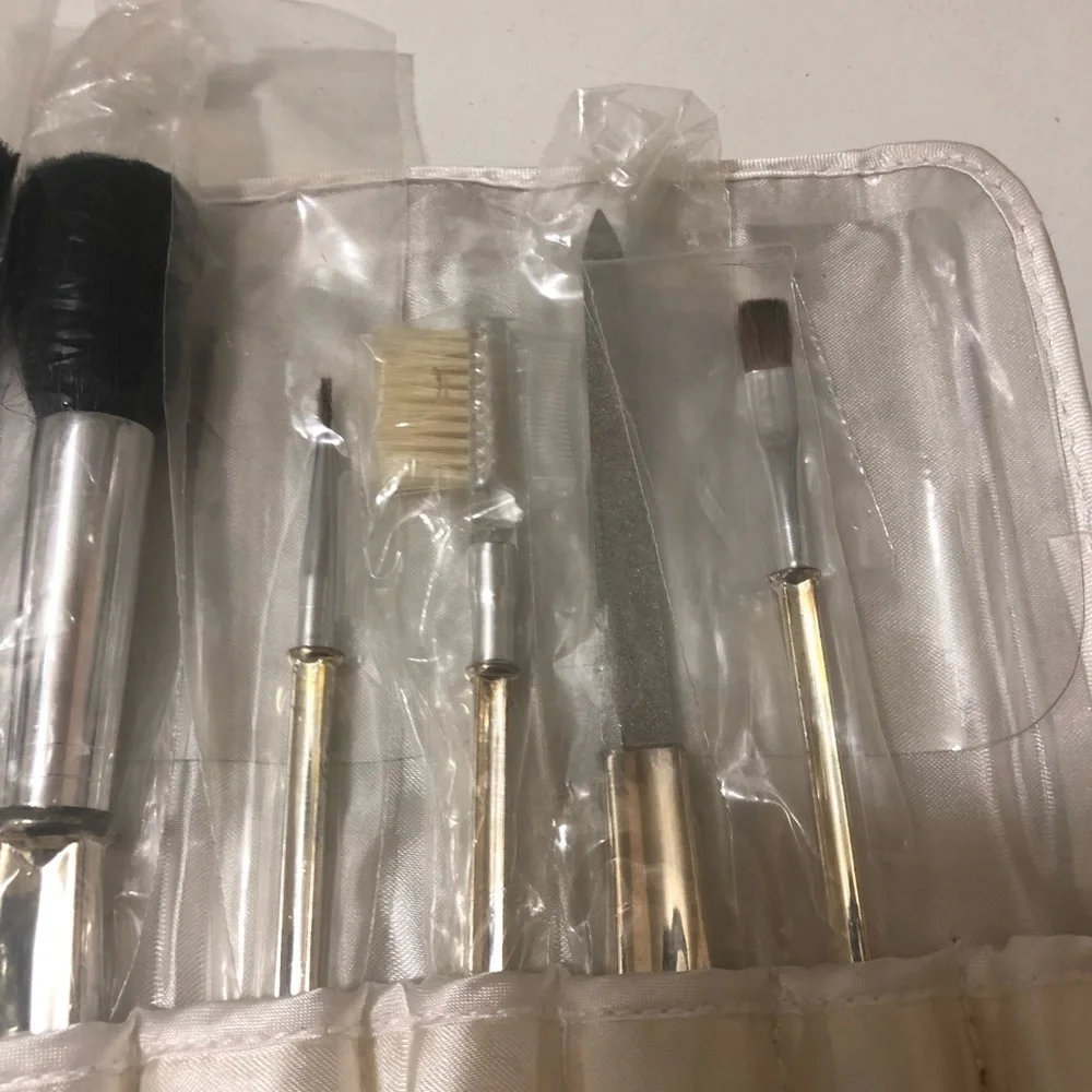 Silverplated Vanity set in pouch 6 pcs